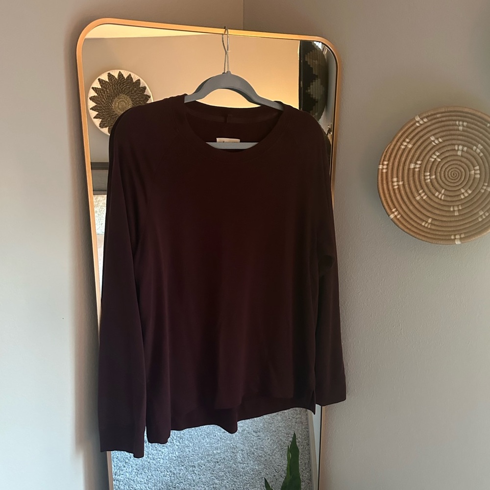 Lou & Grey by Loft Burgundy Sweatshirt (L)